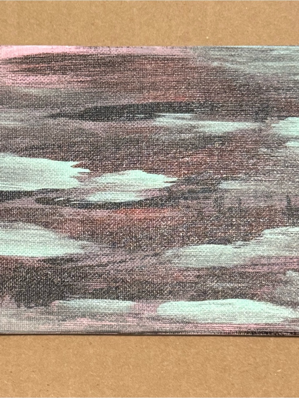 Original 5x9 Abstract  Expressionism,  Acrylic on Canvas New Modern Lover Same